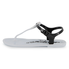 Adjustable Strap Sandals, WHITE  BLACK, hi-res