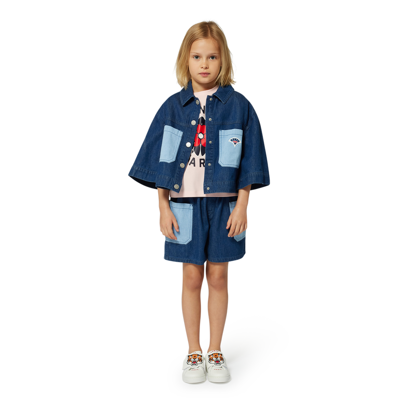 Denim shorts with pockets KENZO KIDS 
                        GIRL