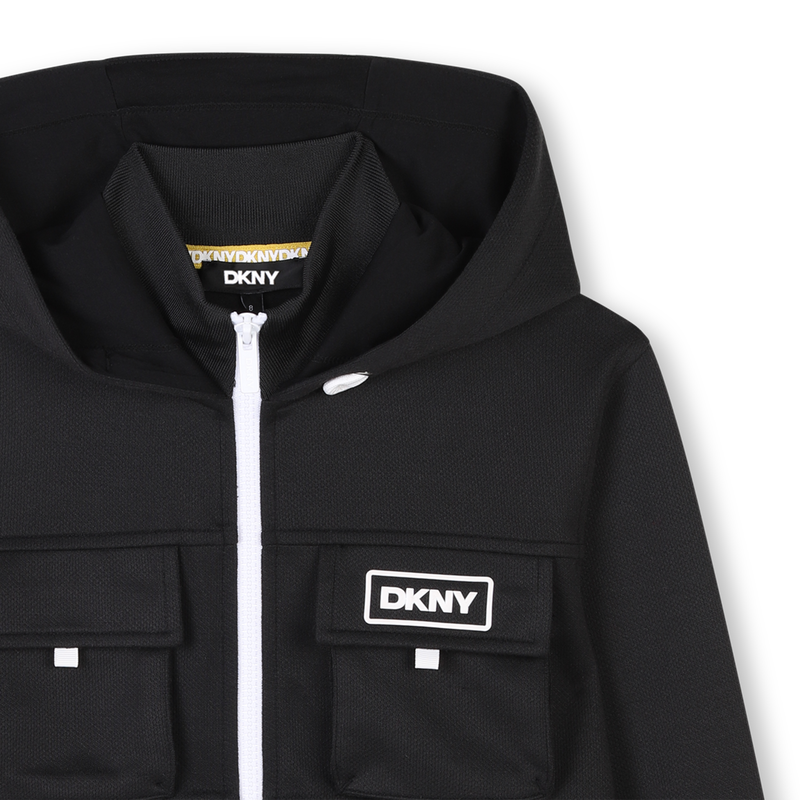 Zip-up hooded cardigan DKNY 
                    UNISEX