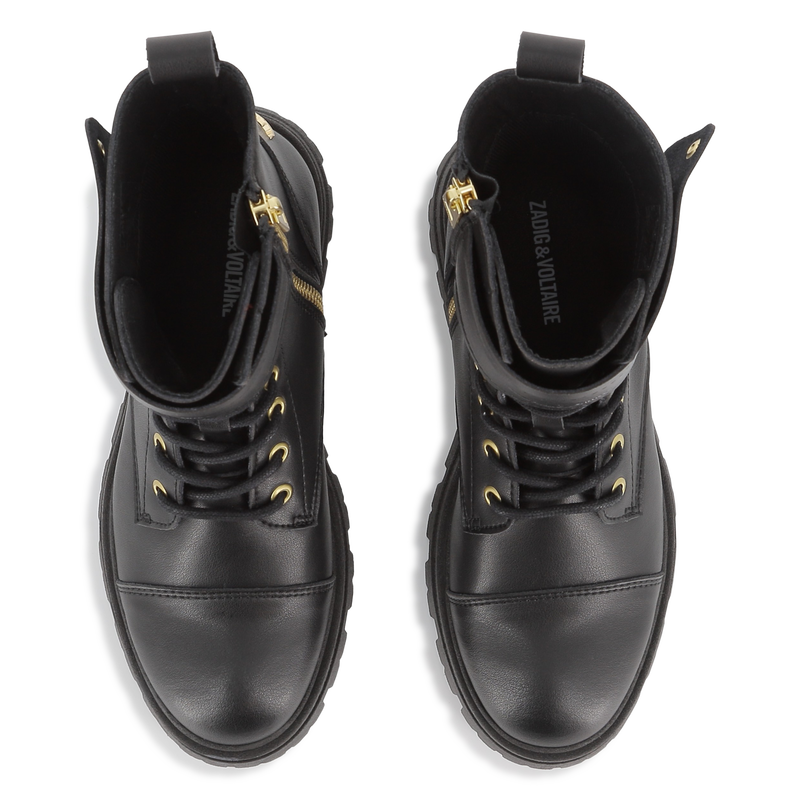 Cowhide leather lace-up boots ZADIG & VOLTAIRE 
                    GIRL