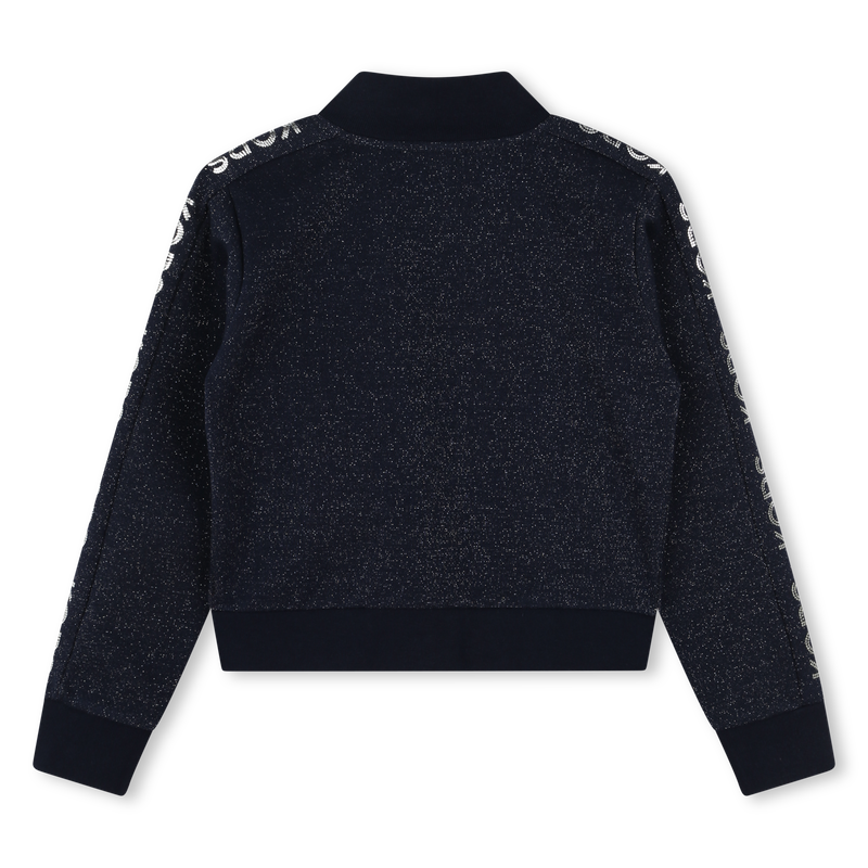 Glittery Fleece Cardigan MICHAEL KORS 
                        GIRL