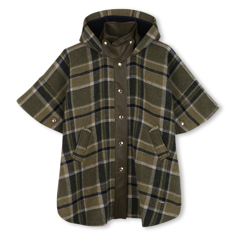 Plaid cape coat CHLOE 
                    GIRL