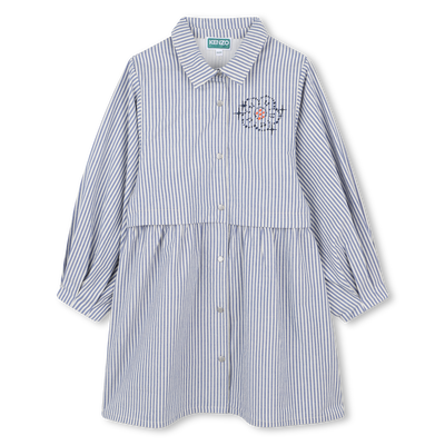 Fine stripe shirt dress KENZO KIDS GIRL