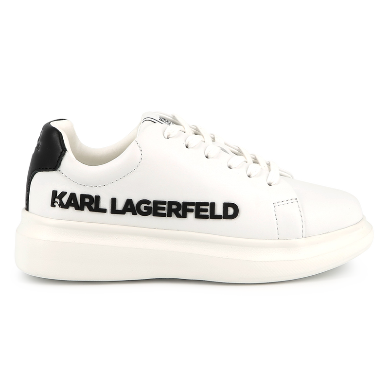 Lace-up leather sneakers KARL LAGERFELD KIDS 
                        UNISEX