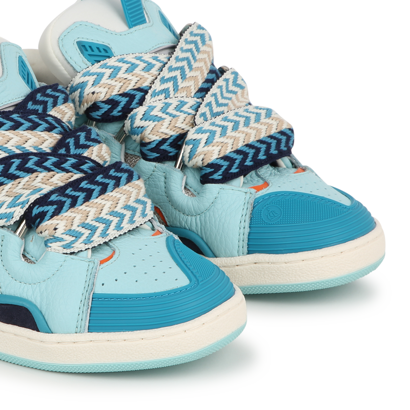 Lace-up leather sneakers