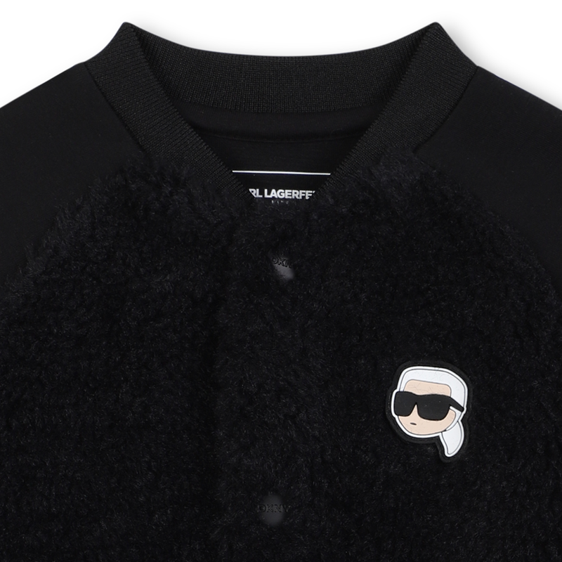 Bi-material cardigan KARL LAGERFELD KIDS 
                        BOY