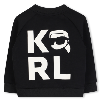 Bi-material cardigan KARL LAGERFELD KIDS BOY