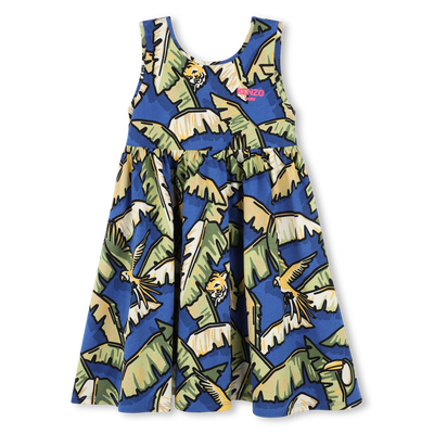 Strappy cotton dress KENZO KIDS GIRL