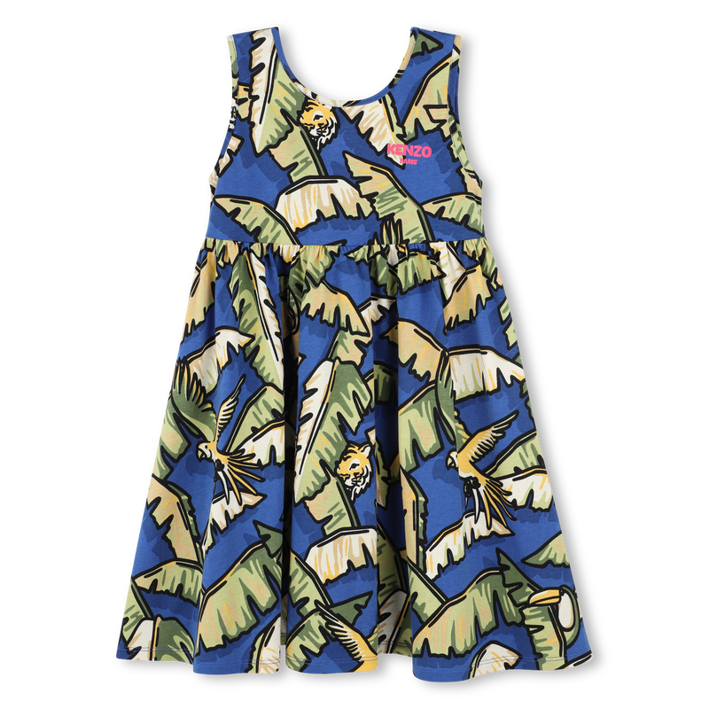 Strappy cotton dress KENZO KIDS 
                        GIRL