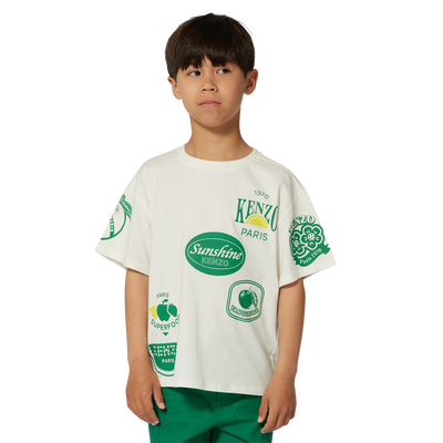 Round-neck cotton T-shirt KENZO KIDS BOY