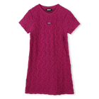 Short-sleeved waffled dress DKNY 
                    GIRL