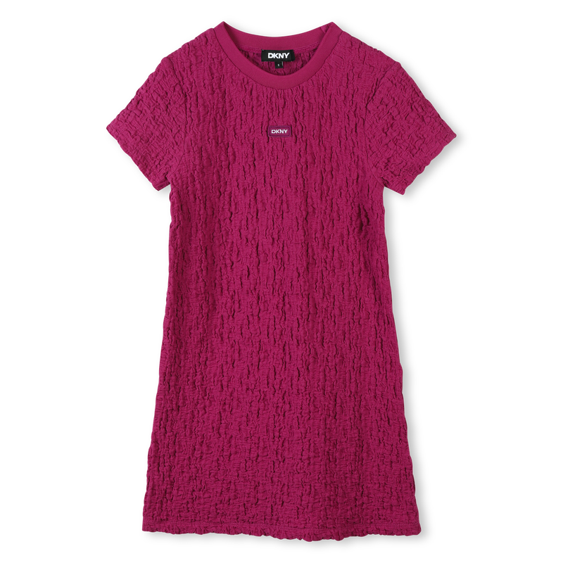 Short-sleeved waffled dress DKNY 
                        GIRL
