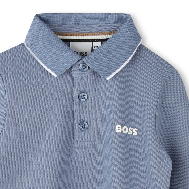 Cotton Piqué Polo BOSS 
                    BOY