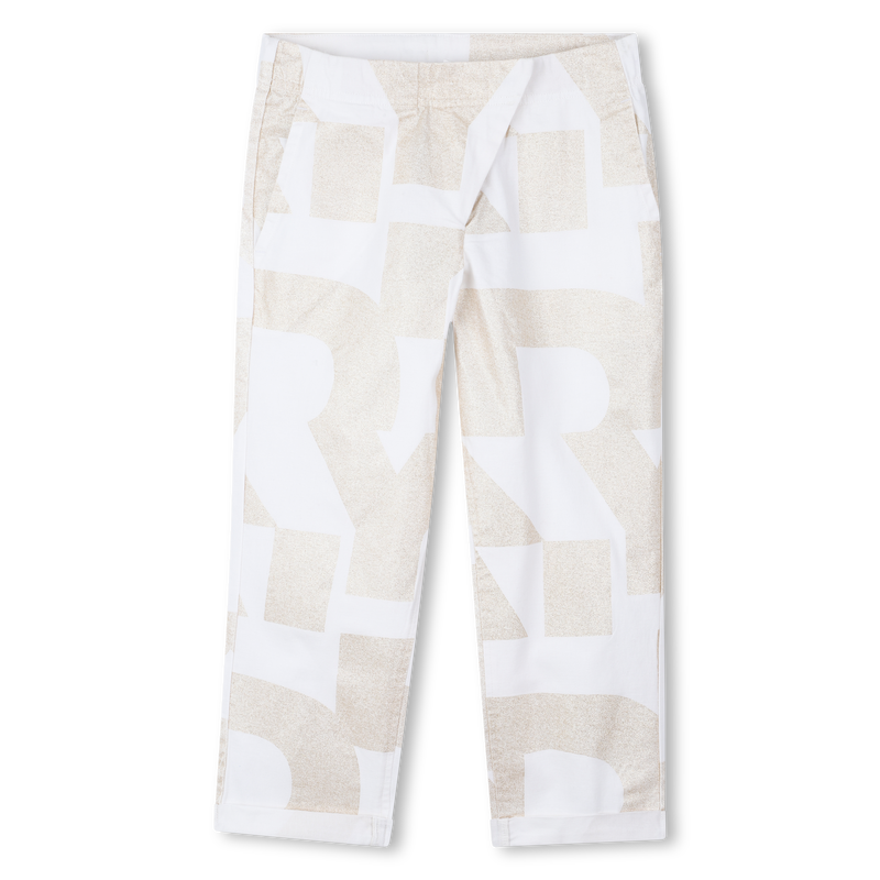 Cotton and linen trousers DKNY 
                        GIRL