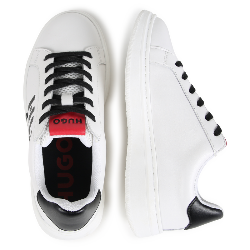 Lace-Up Leather Sneakers HUGO 
                    BOY