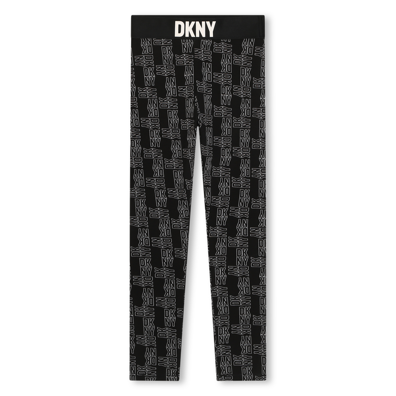 Printed cotton leggings DKNY 
                    GIRL