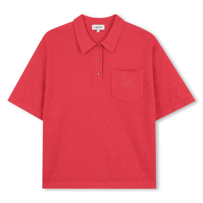 Chevron Print Polo LANVIN BOY