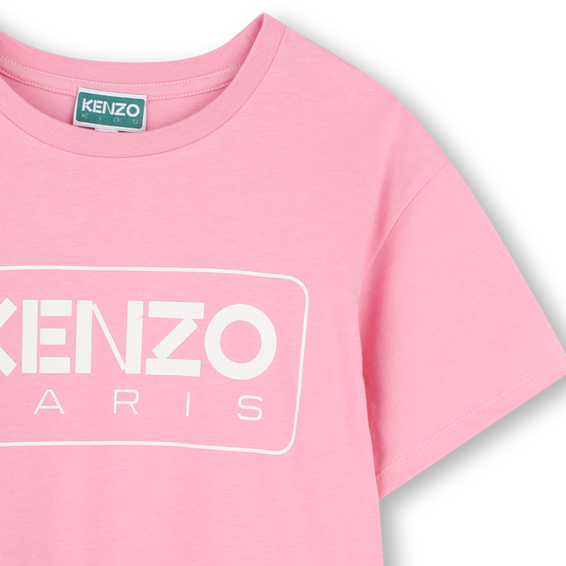 Logo print dress with ruffle KENZO KIDS 
                        GIRL