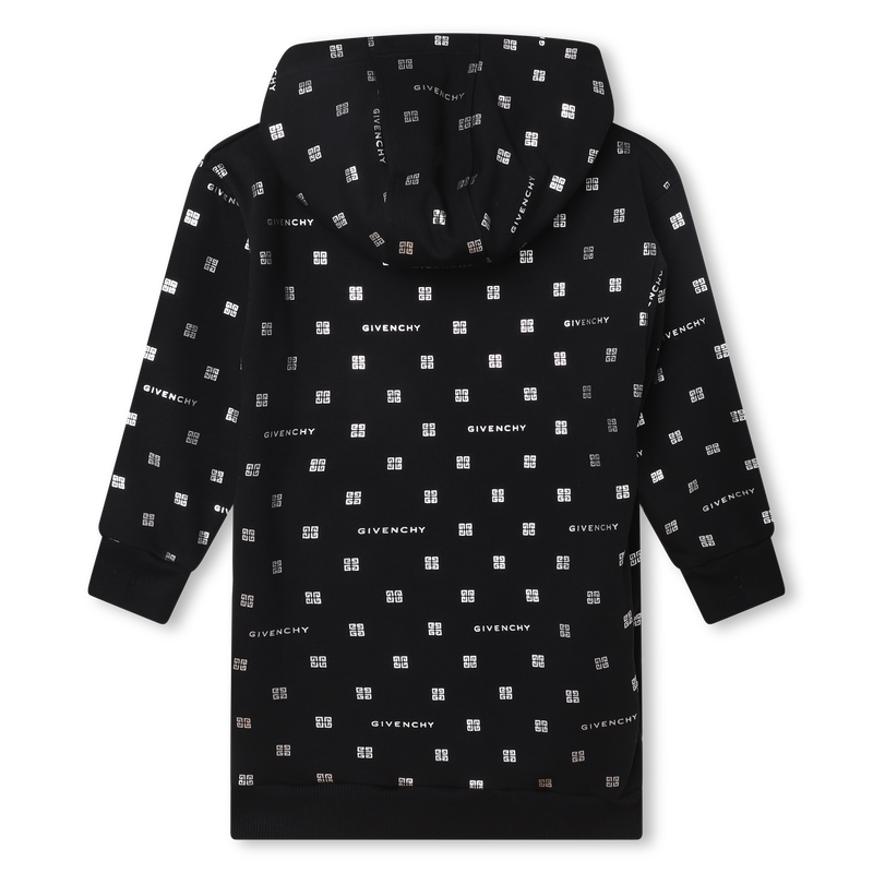Straight hooded fleece dress GIVENCHY 
                    GIRL