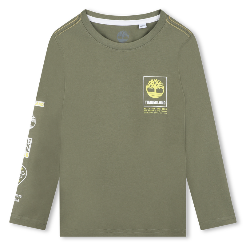 Long-Sleeved Cotton T-Shirt TIMBERLAND 
                    BOY