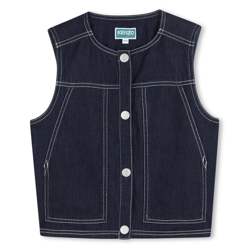 Denim Vest KENZO KIDS 
                        GIRL