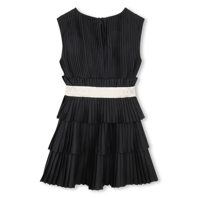 Pleated Short-Sleeved Dress KARL LAGERFELD KIDS GIRL