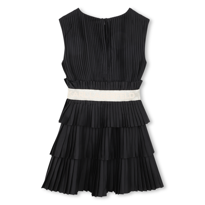 Pleated Short-Sleeved Dress KARL LAGERFELD KIDS 
                        GIRL