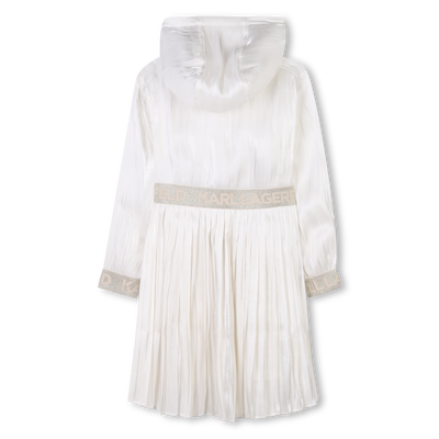 Zip-up hooded windbreaker KARL LAGERFELD KIDS GIRL