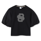Short-sleeved T-shirt, BLACK, hi-res