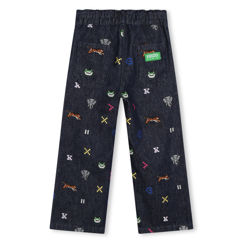 Embroidered jeans KENZO KIDS 
                    GIRL