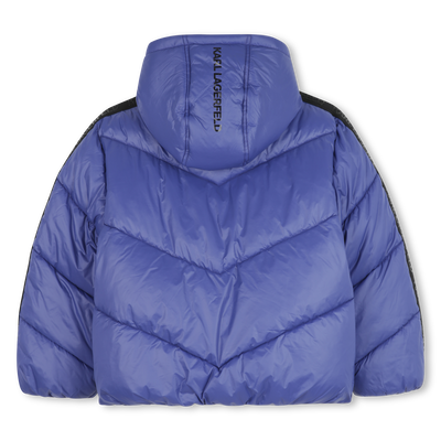 Polyamide hooded down jacket KARL LAGERFELD KIDS BOY