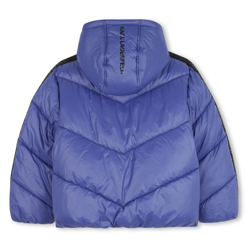 Polyamide hooded down jacket KARL LAGERFELD KIDS 
                    BOY
