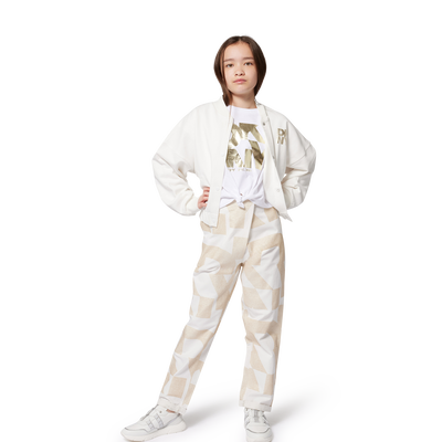 Cotton fleece cardigan DKNY GIRL