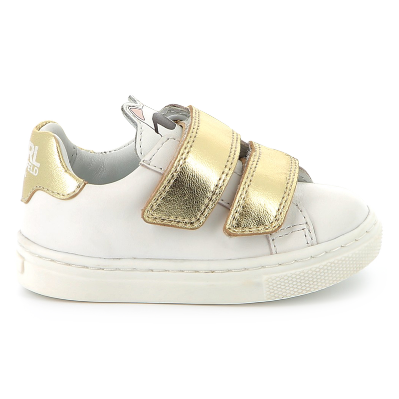 Velcro leather sneakers KARL LAGERFELD KIDS 
                        GIRL