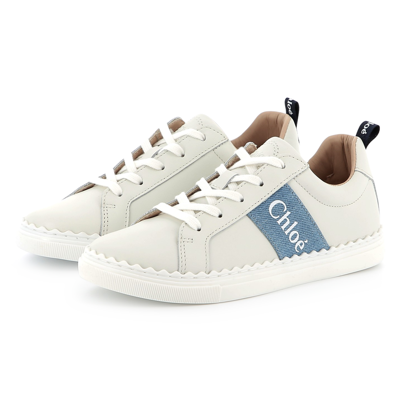 Leather lace-up sneakers CHLOE 
                    GIRL