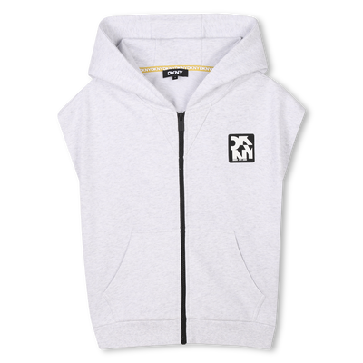 Zip-up sleeveless cardigan DKNY UNISEX