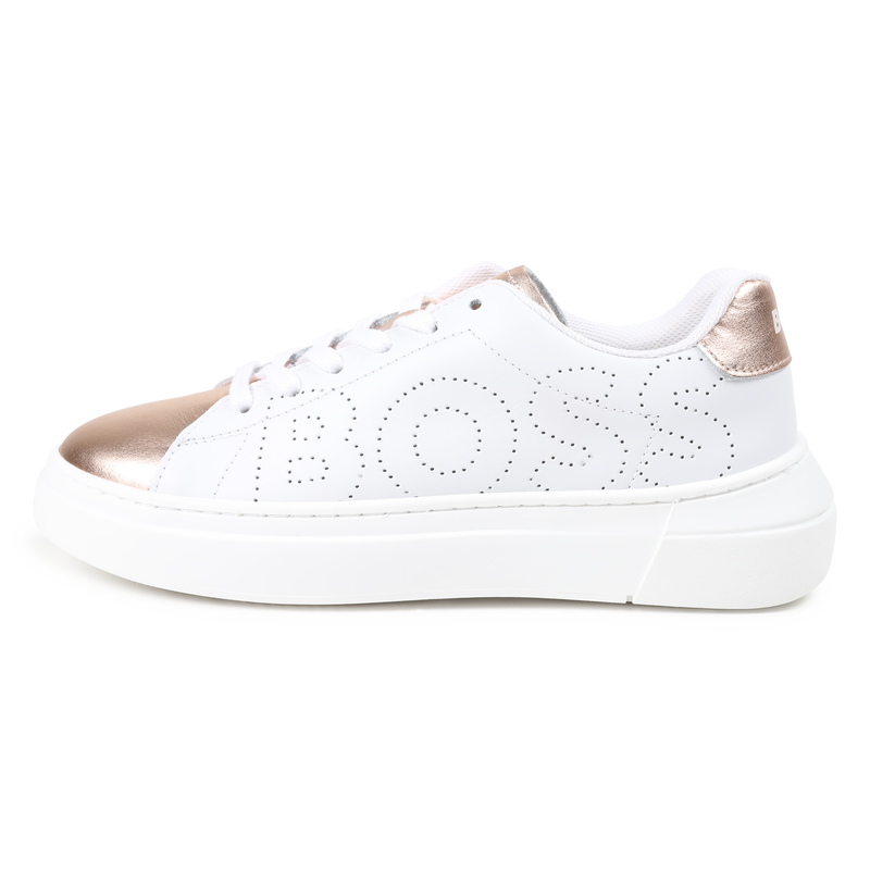 Lace-up leather sneakers