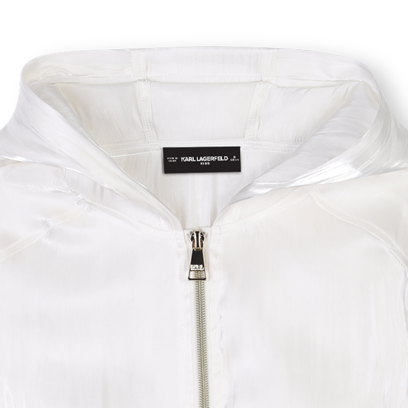 Zip-up hooded windbreaker KARL LAGERFELD KIDS 
                        GIRL