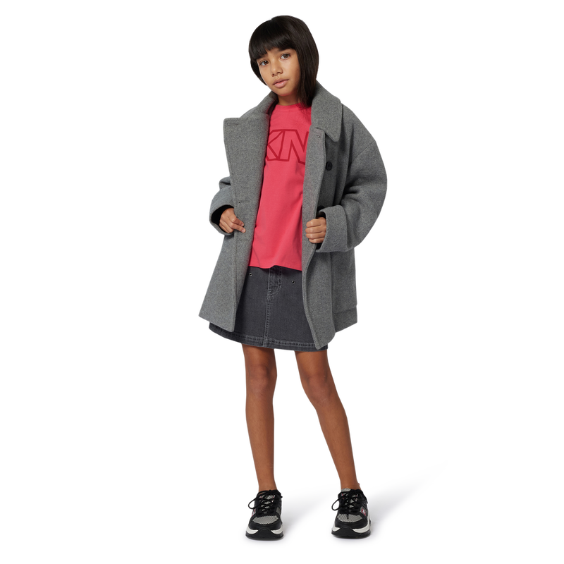 Wool cloth coat DKNY 
                        GIRL