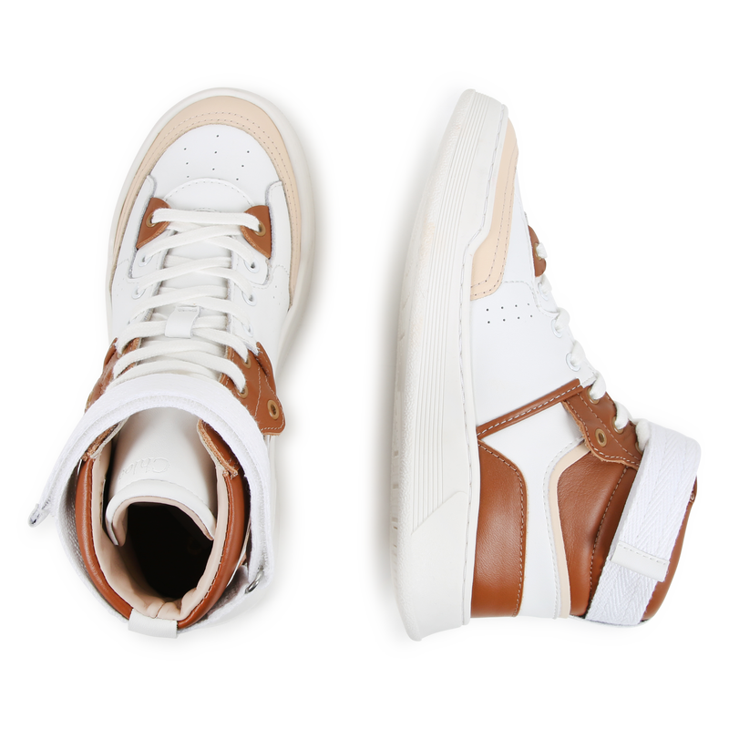 Leather Lace-Up Sneakers CHLOE 
                        GIRL