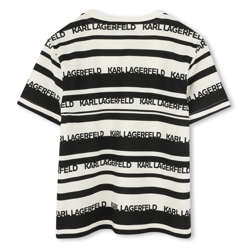 Striped short-sleeved T-shirt KARL LAGERFELD KIDS 
                        BOY