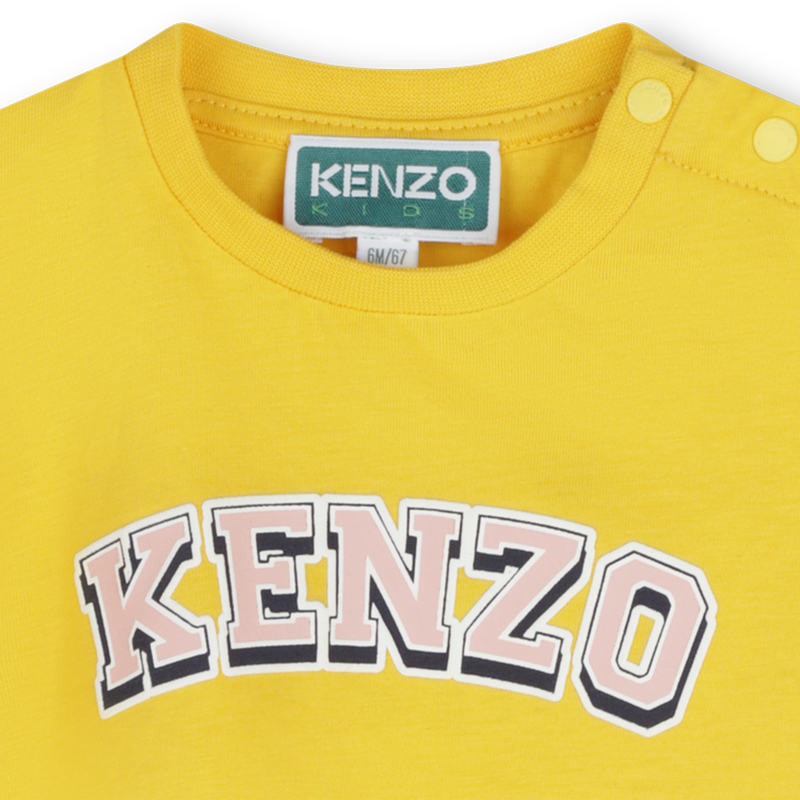 Short-sleeved patterned dress KENZO KIDS 
                    GIRL