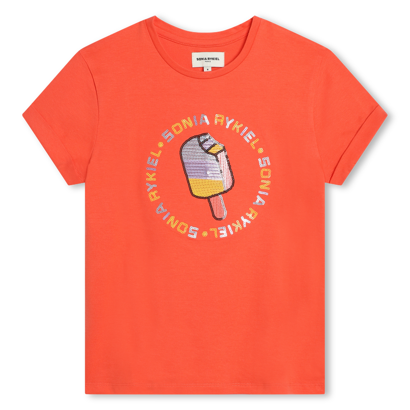 Printed Sequin T-Shirt SONIA RYKIEL 
                    GIRL