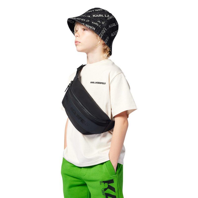 Printed denim bucket hat KARL LAGERFELD KIDS 
                        BOY