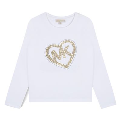 Long-Sleeved Cotton T-Shirt MICHAEL KORS GIRL