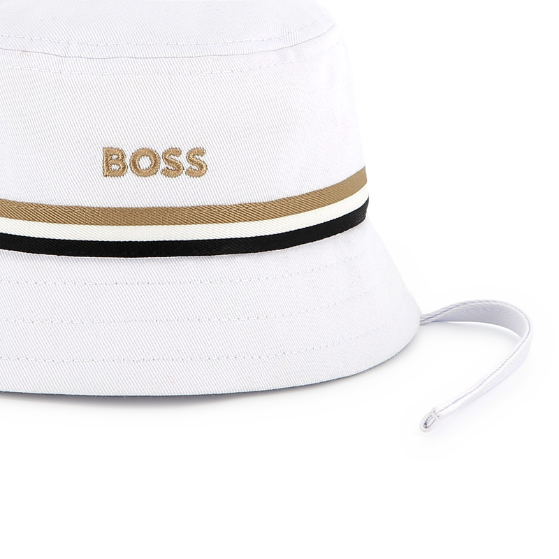 Embroidered sun hat with ties BOSS 
                        BOY