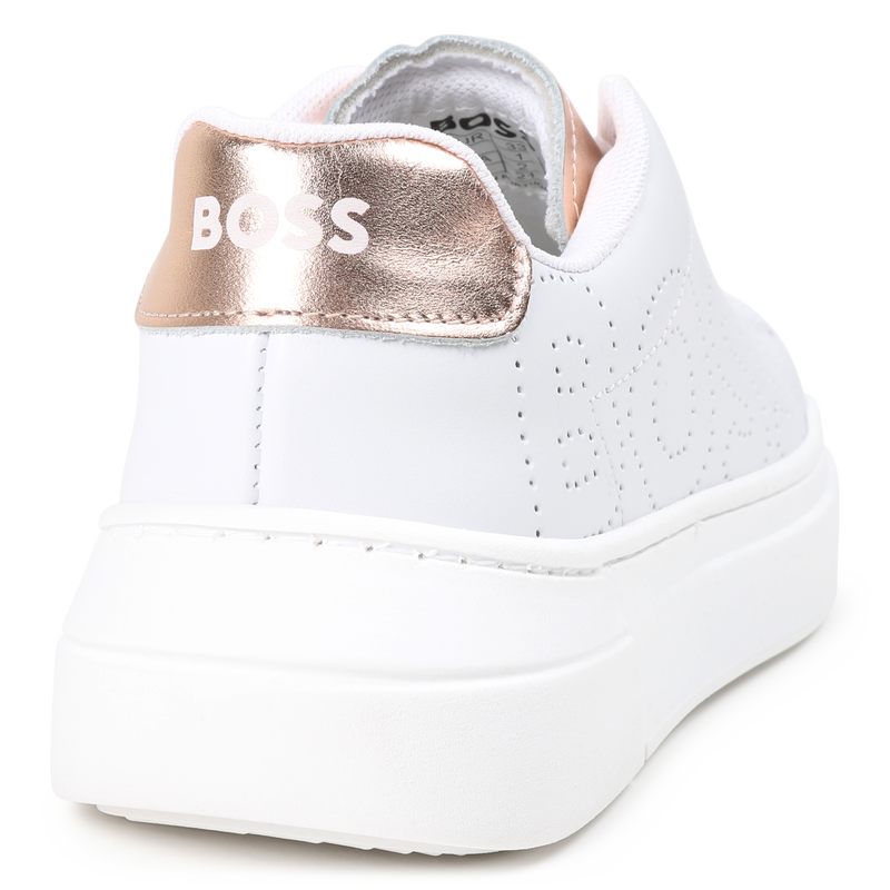 Lace-up leather sneakers