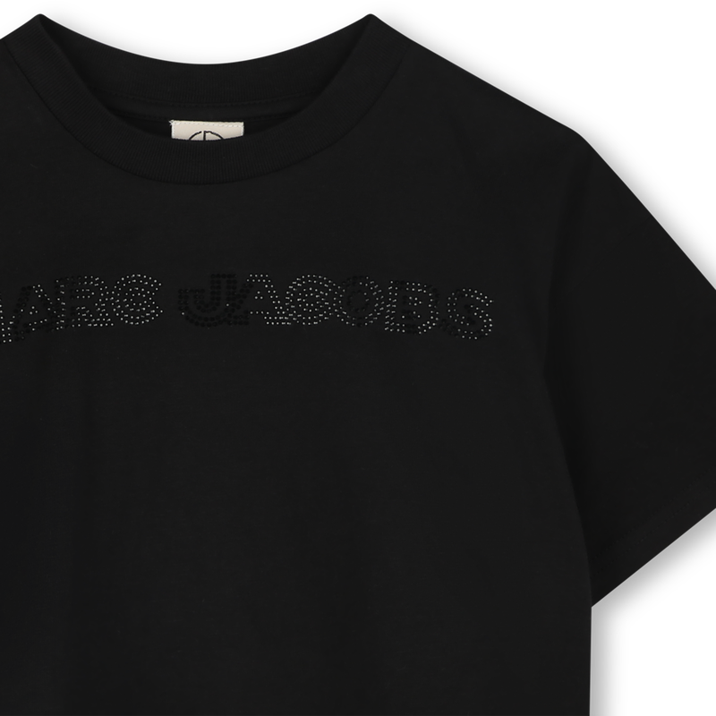 Cropped T-shirt with diamant&eacute;s MARC JACOBS 
                        GIRL