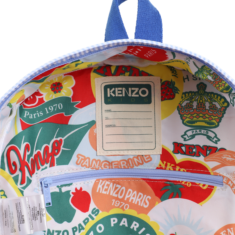 Lined canvas backpack KENZO KIDS 
                        UNISEX