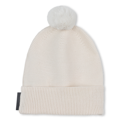 Knitted hat with pompom KARL LAGERFELD KIDS UNISEX